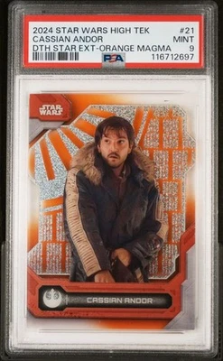 Cassian Andor - 2024 Star Wars High Tek Death Star Ext Orange Magma /25 PSA 9 - Image 1 of 2