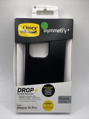 OtterBox Symmetry+ iPhone 14 Pro Black MagSafe Slim Protective Case – New