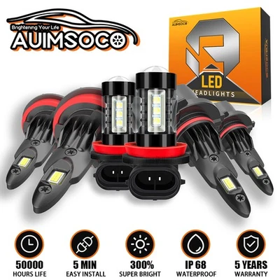 Combo Faros LED+Faros Antiniebla Kit 6 Bombillas Para Honda CR-V 2015-2019 Blanco Foto 1 de 4