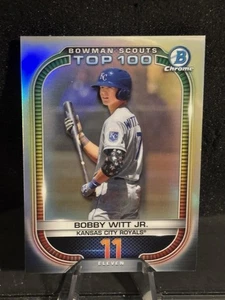 2021 Bowman Chrome Scouts Top 100 Prospect Bobby Witt Jr. BTP-11 KC Royals - Picture 1 of 1