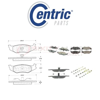 Centric Ceramic Disc Brake Pads w Shims for 1991-1995 Plymouth Acclaim 2.5L th - Изображение 1 из 4