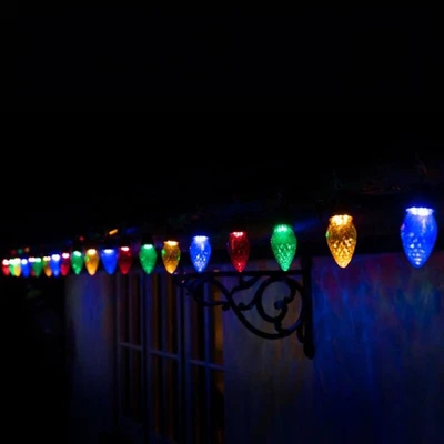 NOMA 20 Large Facetted Cone LED Lights, Multicoloured - 3.8m