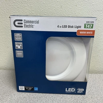 T47/ 4 pulgadas Luz de disco LED empotrada blanca cálida Foto 1 de 4