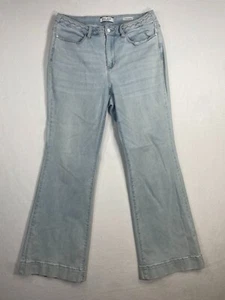 Pantalones de mezclilla Judy Blue para mujer algodón lavado claro elástico acampanado pierna ancha talla 16W - Imagen 1 de 16