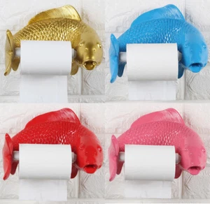 Appendiabiti da parete in resina porta rotolo carta igienica bagno arte pesce arredo casa - Foto 1 di 10