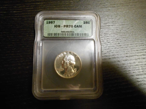 ☆ 1957 PR70 CAM Silver PROOF Washington Quarter 25c- by ICG (High PCGS Book $) ☆ Cover