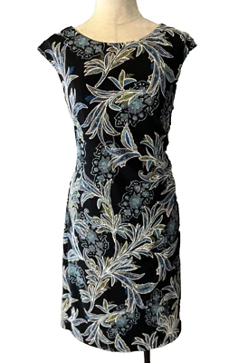 Vestido Connected 14P 14 P Azul Blanco Tostado Sin Mangas Lavable Carrera Iglesia NUEVO Foto 1 de 4