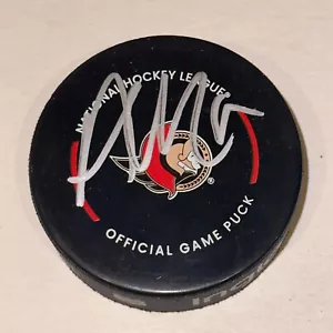 ALEX DEBRINCAT Signed Ottawa SENATORS Official GAME Puck Beckett Auth BAS - Picture 1 of 3