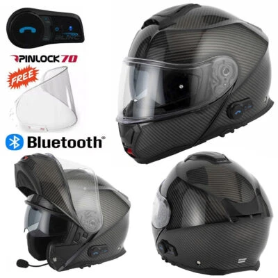 VCAN H272 Bluetooth Intercomunicador Abatible Frontal Modular Moto Casco Carbono Atlas Foto 1 de 4
