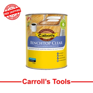 Cabot's BENCHTOP CLEAR TIMBER FINISH 1L Water Base,Resists Stain,Food Safe SATIN - Picture 1 of 1
