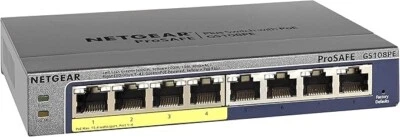 NETGEAR ProSafe 8-port (4-port PoE) Gigabit Switch GS108PEv3, Used - Image 1 of 2