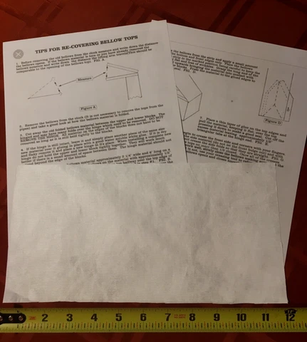 Cuckoo Clock Parts ( Paper Bellow Recover 12” X 6”) Excellent Quality Cover