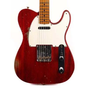 Fender Custom Shop 1963 Telecaster Mahogany Heavy Relic Crimson Transparent - Picture 1 of 12