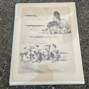 Diana Thorne Raro Perro 1935 Estampado De Colección Cachorros Pekinés Escaladores Sociales - Imagen 1 de 5