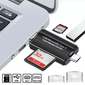 Type C/Micro USB/USB 2.0 OTG Adapter SD/Micro SD Card Reader With USB Female 99 - Picture 1 of 9