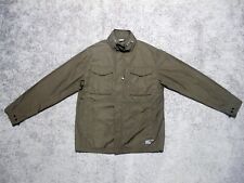 Stussy Authentic Gear Green Windbreaker Army Jacket Men's sz L vtg late 2000's