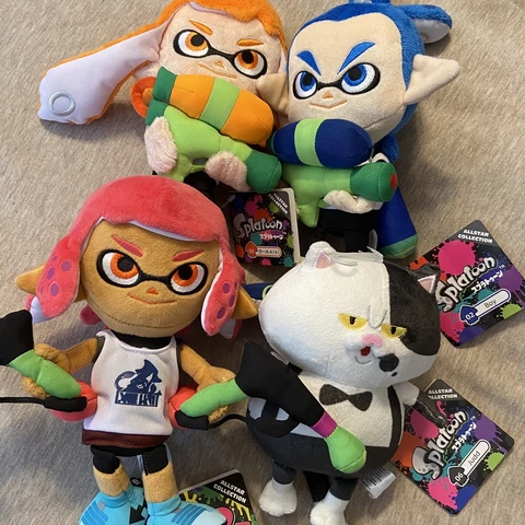 With Tags Lot of 4 Sanei Splatoon Plush Toy Inkling Judd Little Buddy Nintendo Cover