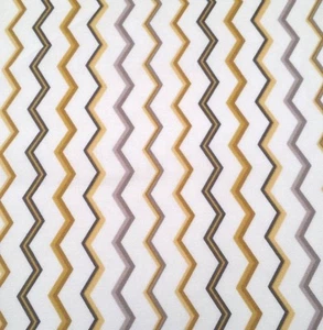 14" Soho Studio 8 Quilting Treasure Ochre Gold Yellow Taupe Gray Chevron Stripe - Picture 1 of 3