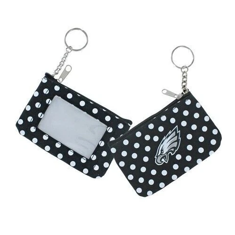 Philadelphia Eagles Polka Doin Coin Purse Keychain Wallet Super Bowl Party Cover