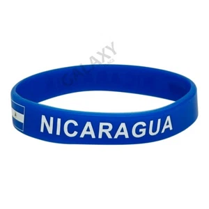 Pulsera Nicaragua / Pulsera Bandera Nicaragua Goma Silicona - Imagen 1 de 7
