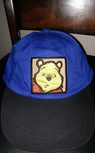 Winnie the Pooh Blue Hat Black Bill Stretch Band Women Mens Disney OSFA EUC!!! - Picture 1 of 8