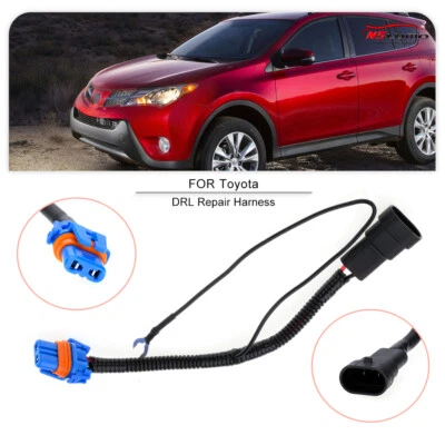 6V 9005 DRL Adapter High Beam Repair Wiring Harness For 2006-2015 Toyota RAV4 - Image 1 of 4