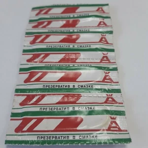 Original Vintage UdSSR Kondom 4 Stück selten 1980 Retro Empfängnisverhütung - Bild 1 von 5