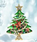 New Christmas Tree Ornament Enamled Crystal Colorful Classic Brooch Pin