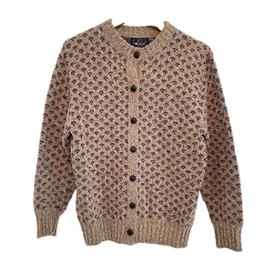 Woolrich Vintage Wool Birdseye Button Down Cardigan Size Large Sweater - Picture 1 of 5