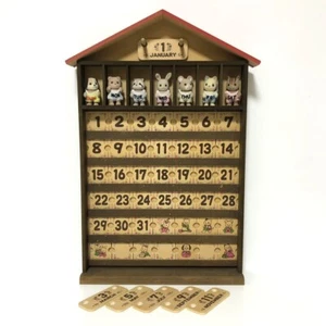 Sylvanian Families Wooden Perpetual Calendar Set of 7 Babies Very Rare Item JPN - Picture 1 of 8