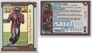 1999 Bowman Chrome Gold Refractors /25 Shaun King #175 Rookie RC