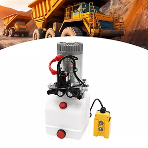 4l 12v Electric Hydraulic Pump Double Acting Hydraulic Pump For Dump Trailer - Picture 1 of 13