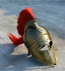 300 Spartan Medieval Greek Corinthian Antique Helmet With Red Plume Sca/Larp