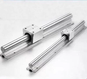 2X SBR12 870mm (L) LINEAR RAIL 12mm fully supported SHAFT ROD + 4 SBR12UU Block - Picture 1 of 2