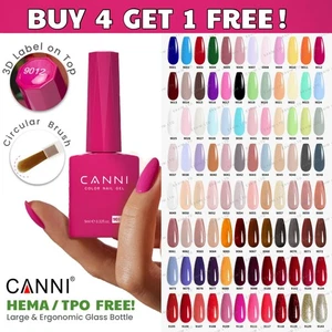 Nail Gel Polish Colours CANNI® Base Top Varnish Soak Off UV LED 9ml HEMA FREE! - Picture 1 of 128