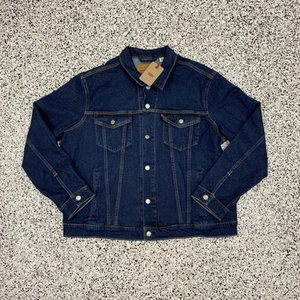 Levi's Denim Trucker Standard Jacket Men's XL Dark Rinse Indigo Cotton - Picture 1 of 6