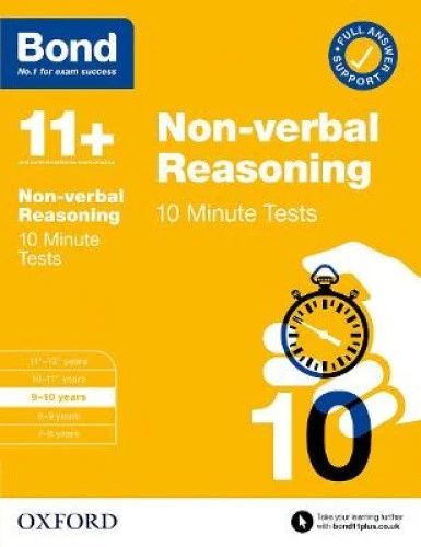 Bond 11+ 10 Minute Tests Non-verbal Reasoning 9-10 years: For 11+ GL - Imagen 1 de 1