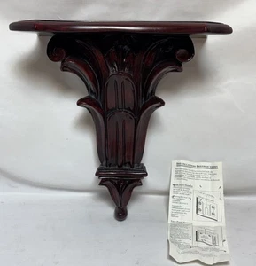 Large Vintage Victorian Style Wall Corbel Shelf 14"H 13.5"W Plume Made in USA - Picture 1 of 17