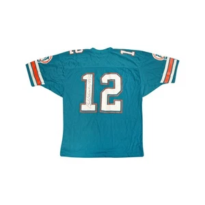 Bob Griese Delfine handsigniertes Schriftzug ""HOF 90" Russell Sporttrikot JSA - Bild 1 von 4