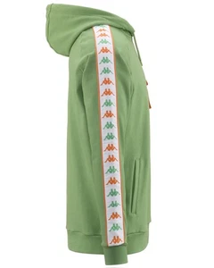  Felpa Cappuccio Hoodie UOMO Kappa Banda 222 Cappuccio Verde 222 BANDA SIRIO  - Imagen 1 de 12