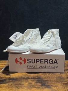 Zapatillas Superga blancas macramé (encaje perfecto para boda) - Imagen 1 de 17