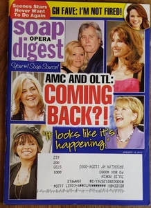 Soap Opera Digest Jan 14, 2013: All Your Favorites: Y&R, GH, DAYS, B&B, DIARIES - Picture 1 of 2