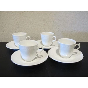 (4) Richard Ginori Bianco Set tazze e piattini piatti Demitasse bianchi - Foto 1 di 5