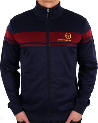 Sergio Tacchini Masters Track Top Navy Burgundy - Image 1 of 4