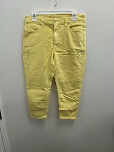 Michael Kors Damen Izzy Cropped Skinny Jeans Größe 10 Gelb MK Sommer Hose - Bild 1 von 6
