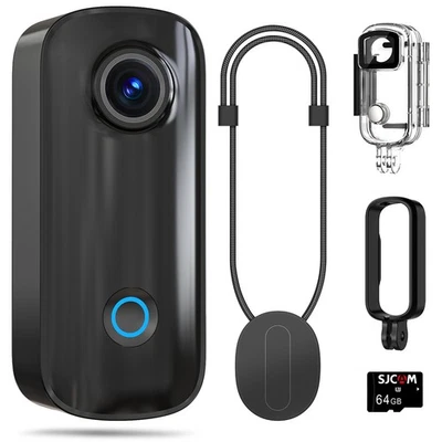 SJCAM Action Camera HD 4K Wifi Sports Mini Body Camera Thumb Camcorder C100+ - Image 1 of 4