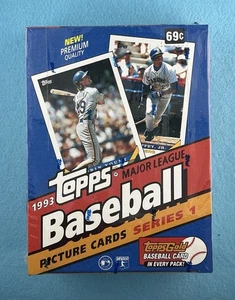 1993 Topps Baseball Series 1 Sealed Box 36 Packs Derek Jeter GOLD Rookie RC *1 - Picture 1 of 6