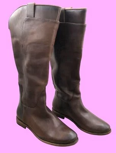Frye Paige Womens Tall Riding Boots Antique Slate Leather Size 9M - Picture 1 of 7
