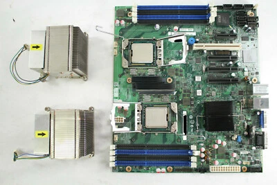 INTEL SERVER BOARD DDR3 S5500BC E99353-453 w/Intel SLBZ9 Xeon Quad Core E5607 x2 - Image 1 of 4