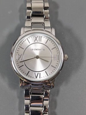 Женские часы Liz Claiborne серебристые круглый циферблат классический браслет ремешок 7,5 дюйма - Изображение 1 из 4